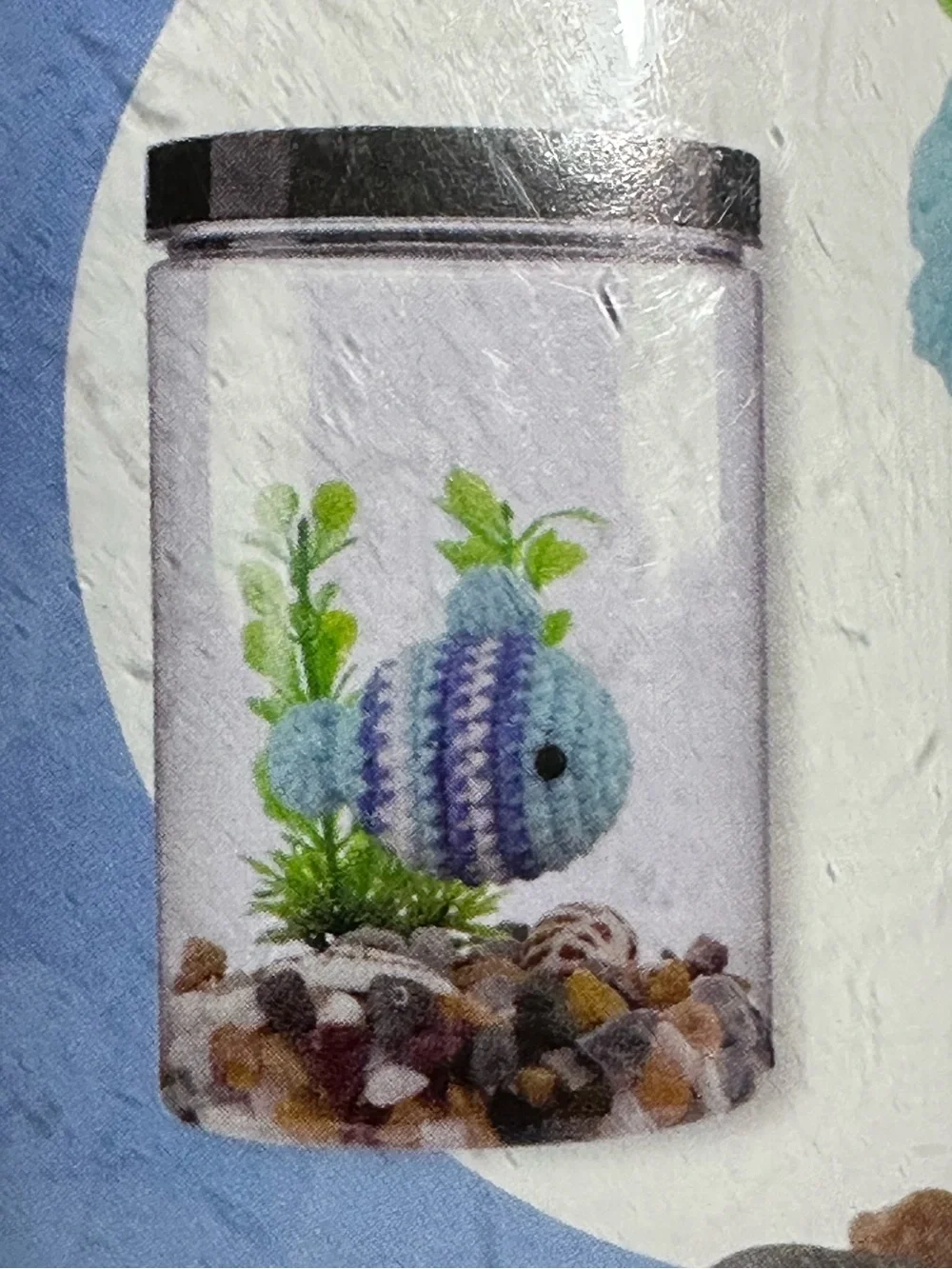 The Loop Brigade Learn to Crochet Aquarium Kit Finnley Blue Fish
